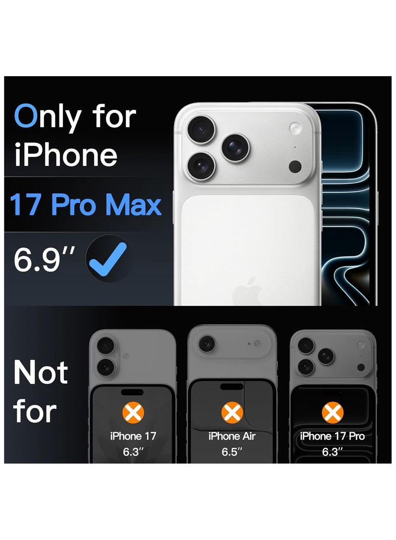 آرمور شاشة حماية زجاجية ضد الكسر و الخدوش لهاتف أبل ايفون 17 برو ماكس , شفاف - Image 2